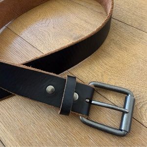 Will Leather Goods Black Classic Leather Belt